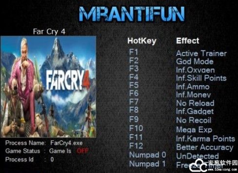 孤岛惊魂4修改器MrAntiFun版